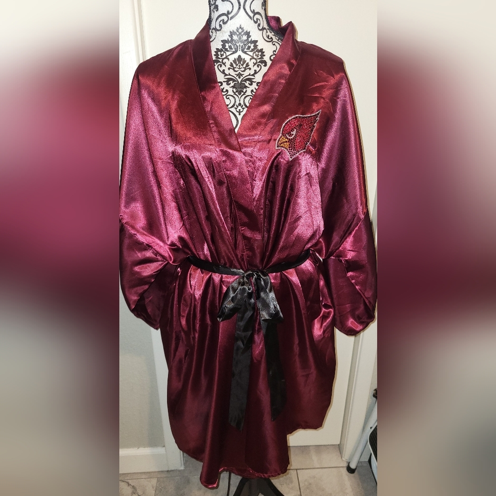 NFL AZ Cardinals Satin Kimono Robe L/XL New‎ With Tags